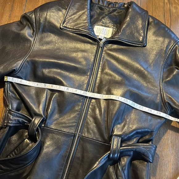 Vintage Valerie Stevens New Zealand Lambskin Belted Leather Jacket - Picture 6 of 8